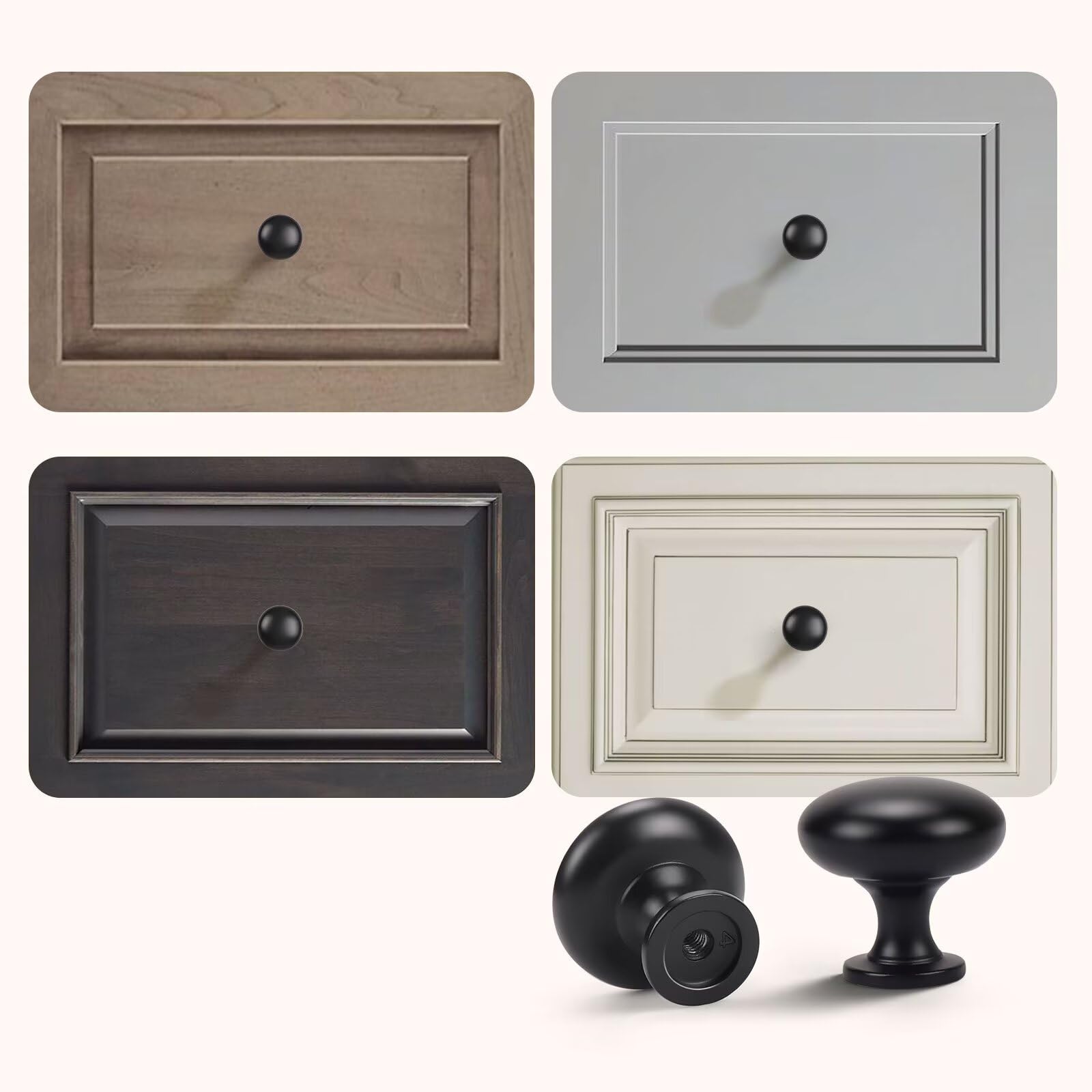 matte black dresser knobs NIZADO 20 Pack Kitchen Cabinet Knobs, 1-3/16 Inch(29.5mm) Black Drawer Knobs,Solid Round Knobs,Black Dresser Drawer Handles, Modern for Dresser Drawers It's Here: The 2026 Gothic_Gothic Size:IT 35.5 - US 5.5 The standard screw spacing