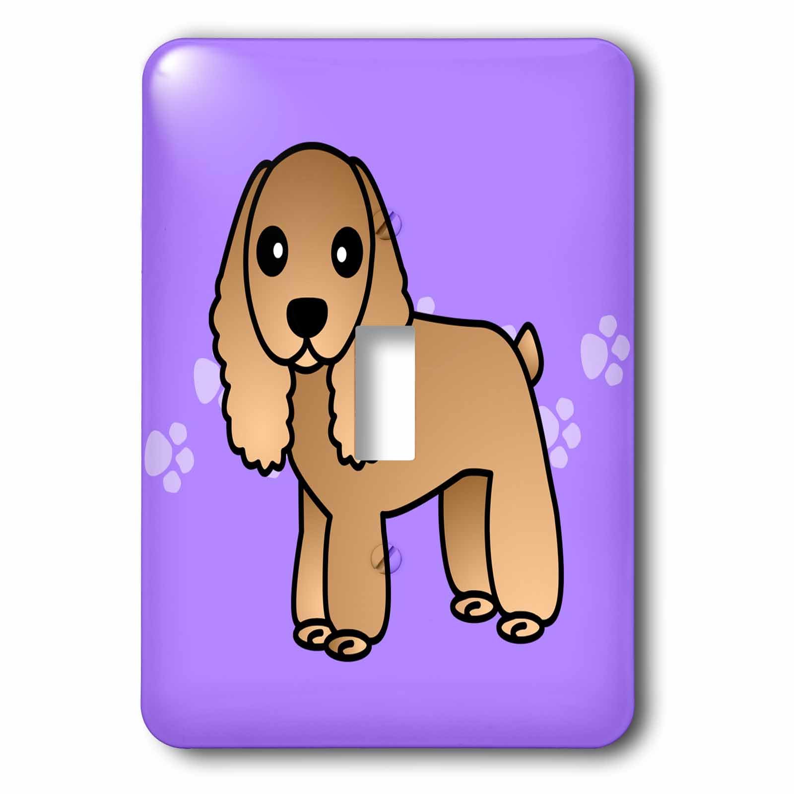 Interrupteur à baïonnette cocker spaniel beige 3dRose lsp_15337_1 pour décoration murale