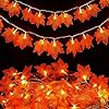 2 pack fall decorations for homefall lights battery operatedtotal 20ft 40 led maple leaf garland with lights string for halloween thanksgiving autumn harvest friendsgiving indoor outdoor  urban country home decor