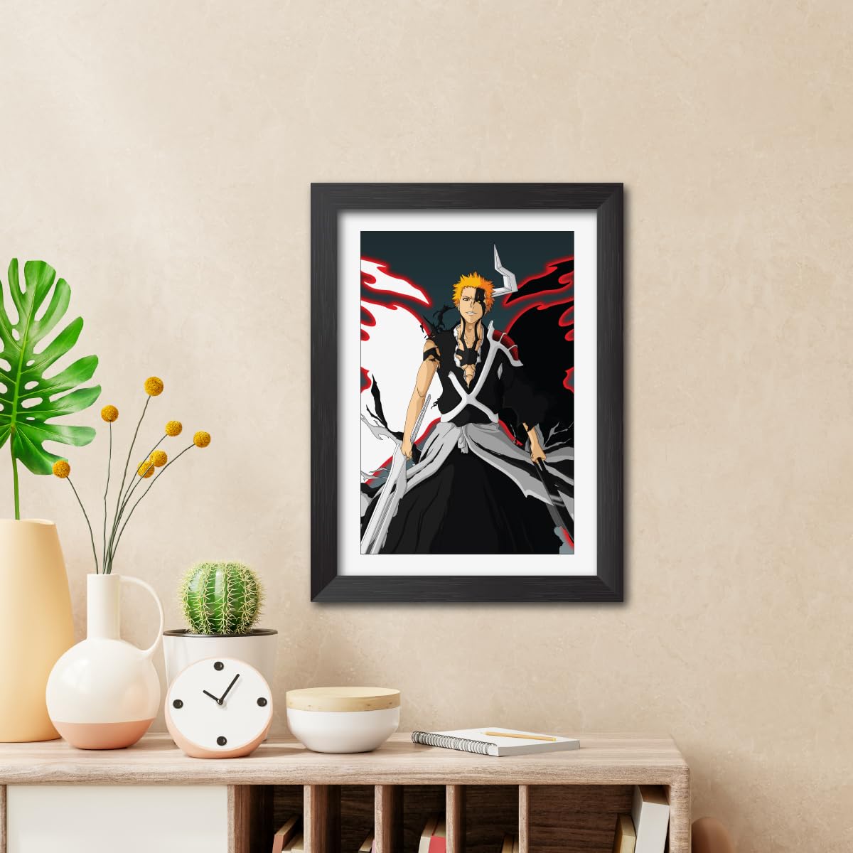 TenorArts Bleach Anime Ichigo Kurosaki Poster Laminated Framed
