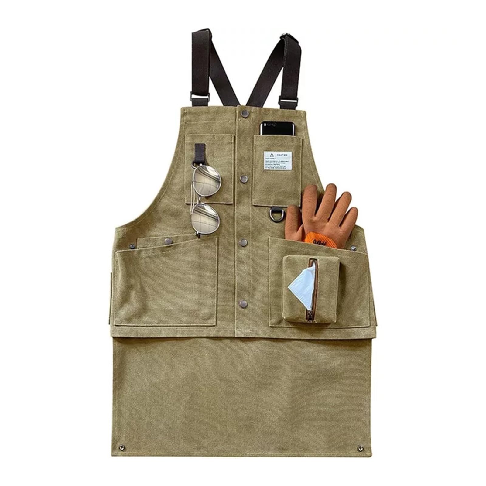 Oxxggkao Workwear Apron for Tradespeople Tool Storage with Tear Resistant Canvas for Professional Electricians Woodworkers Industrial Grade Tool