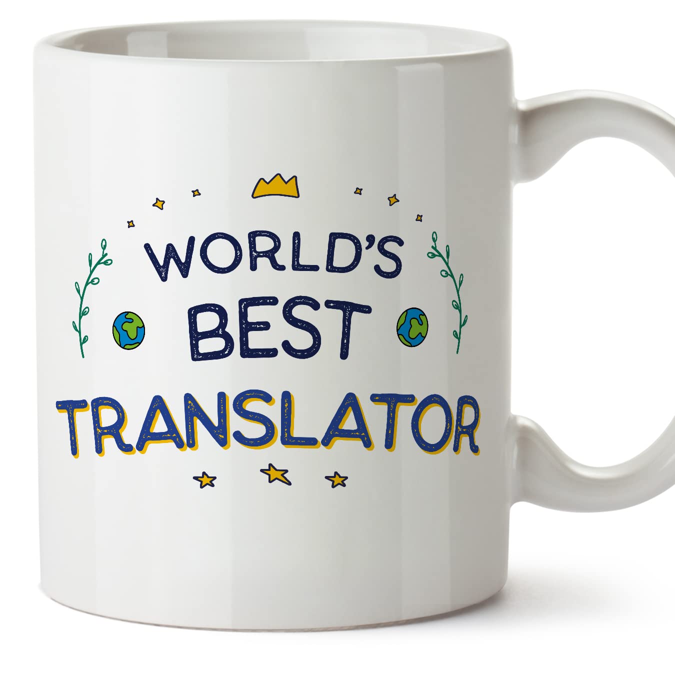 MUGFFINS Translator Mug - in English - World's Best - Funny Gift for Colleagues - Ceramic 11oz Mug — image 1