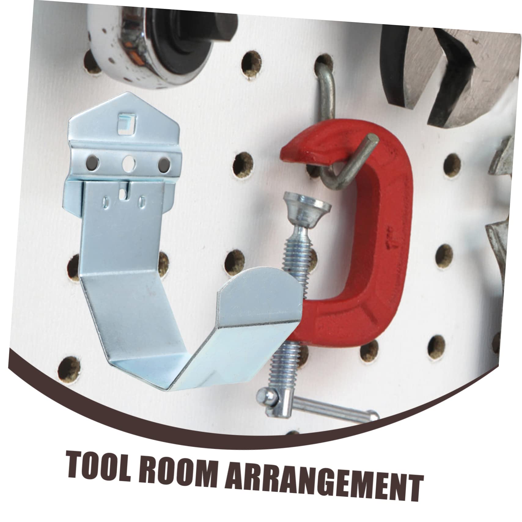 Cabilock Pegboard Hangers for Tools 2 Pcs Heavy Duty Hooks Tool Storage Hooks Easy Install