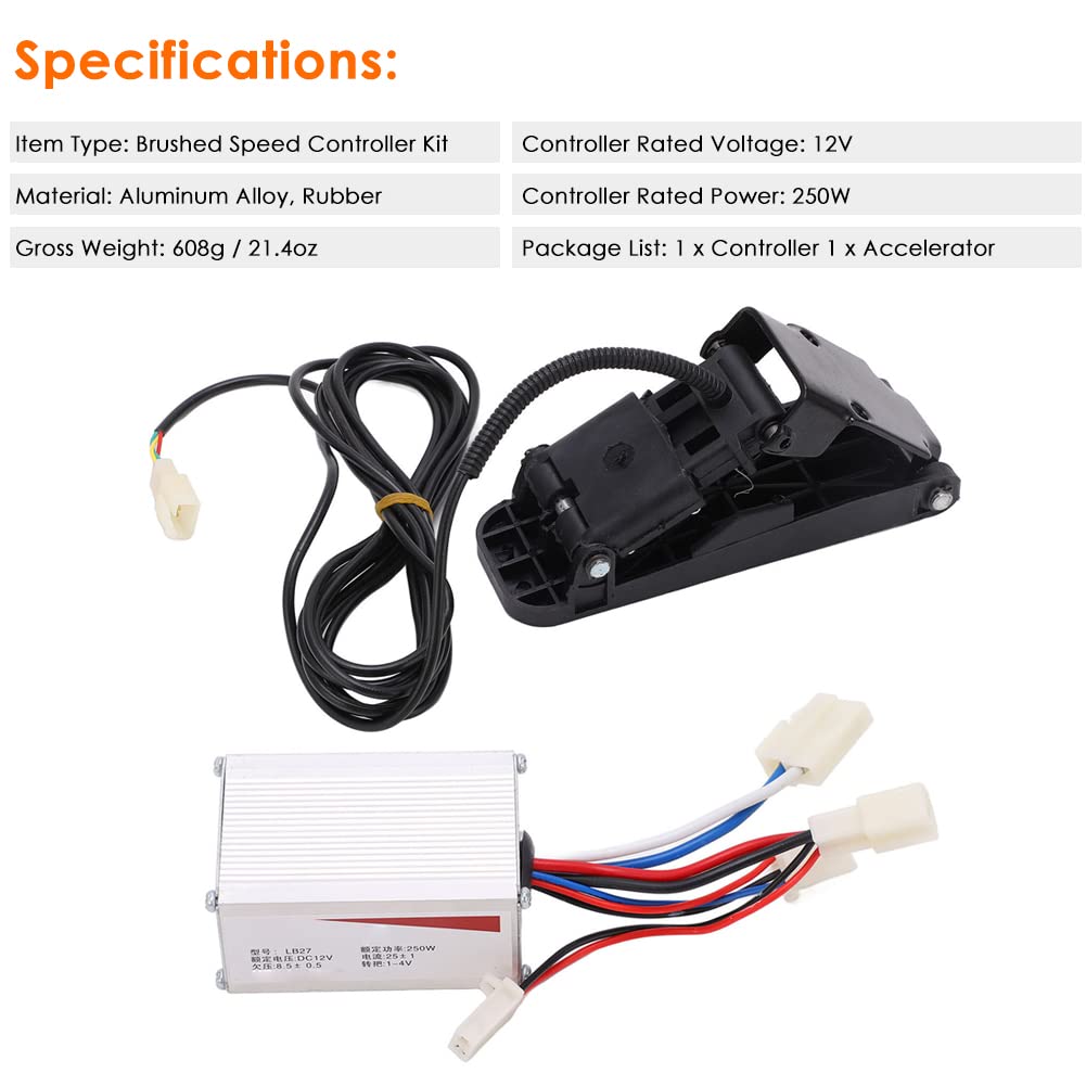 Acceleratore di velocità, Alta potenza, set di accelerazione, 12V 250W in lega d'alluminio, for biciclette elettriche, motociclette elettriche, pedicab, scooter elettriche, veicoli a pedali elettrici