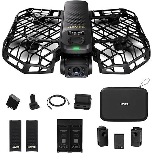 HOVERAir X1 PROMAX 8K Action Flying Camera, Foldable Drone with Camera with 42 KM/H Follow Speed, 10+ Fully Automatic Flight Modes, Fly Anywhere with OmniTerrain, SmoothCapture 2.0(Fly Joy Combo)