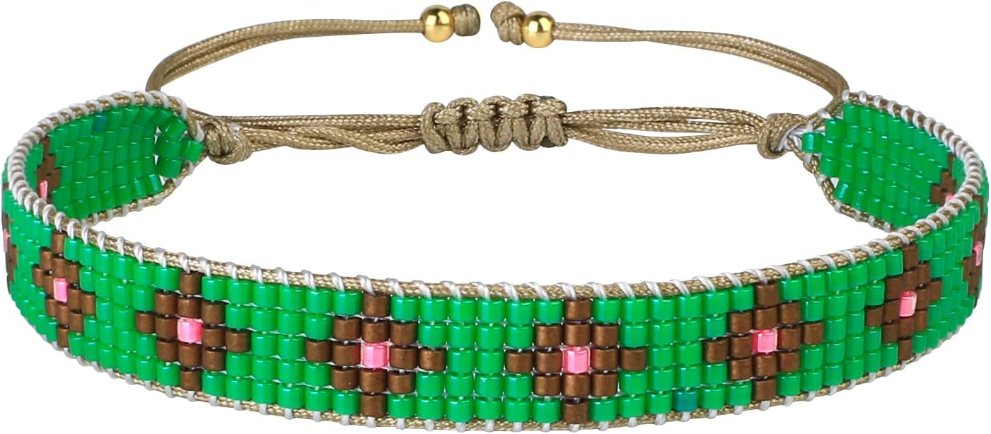 KELITCH Colorful Friendship Bracelets Crystal Shell Beaded Bracelets Women Strand Bracelet Jewelry
