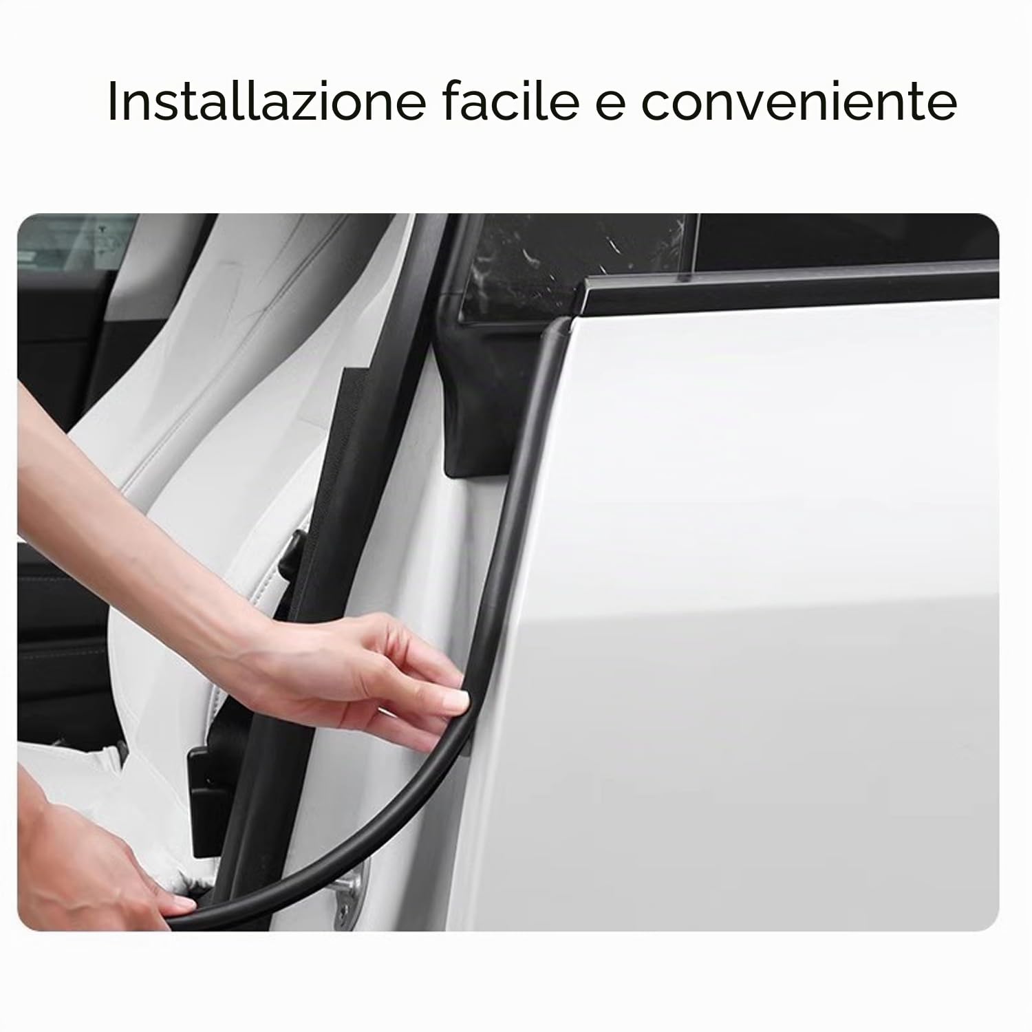 Kit Guarnizioni per Porte per Tesla Model 3 2016-2023, Striscia di Gomma Insonorizzante per porte e finestre per auto, Striscia di Tenuta in Gomma per Cavi Meteorologici per Model 3