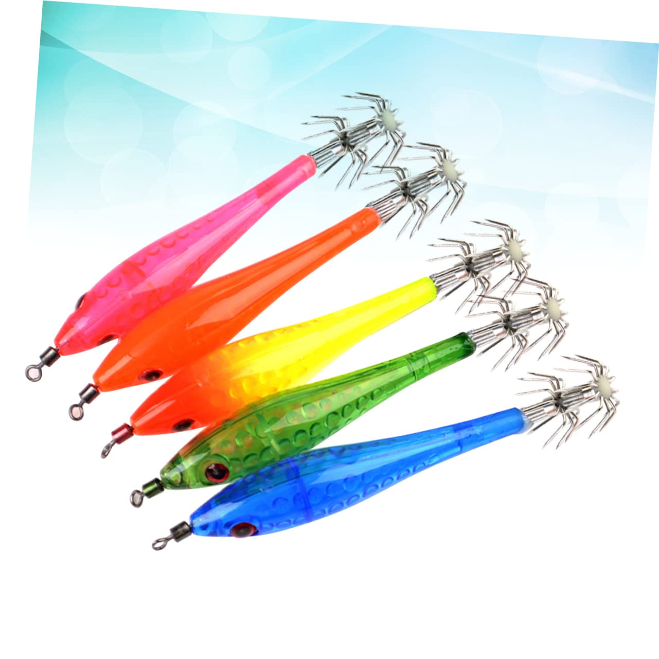 HANABASS amo da mare profondo esche da pesca per amo incandescente di acqua salata gancio di calamaro esca per pescare swimbait amo da pesca calamaro amo da pesca luminoso notturno