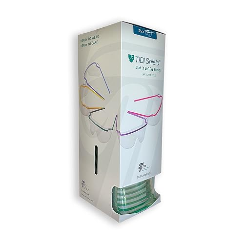 Miniatura 1 de TIDI Shield Grab 'n Go Eyewear Towers  4 torres precargadas (25 juegos de gafas por torre, 100 juegos en total)  Gafas protectoras  PPE  Consultorio