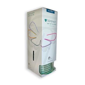 TIDIShield Grab n Go Eyewear Tower 1 Pre-Loaded Tower 25 Sets of Eyewear Protective Eyewear PPE Medical Office Dental Office Clinic Pharmacy 9210A-25