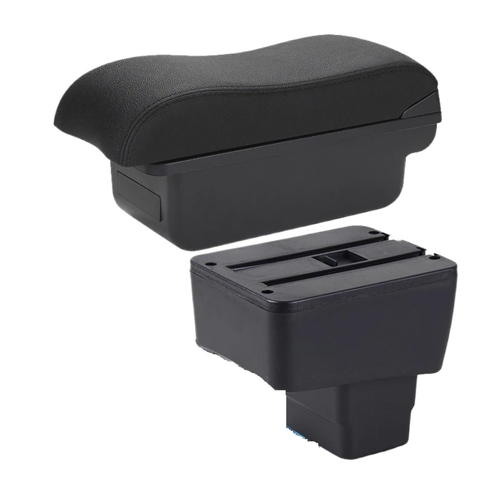 UMDJJU For Mazda For CX-3 Armrest Box Retrofit Car Auto Storage Dedicated Accessories Car Centre Console Armrest Box(C2 black line No USB)