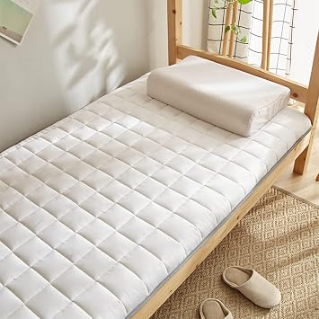 Japanese Futon Mattress Tatami Floor Mat Foldable Floor Mattress for Nap Non-Slip Sleeping Mattress for Floor Adult Roll Up Sleeping Pad Floor Bed Mats for Home,White2,120X190cm47 * 74in