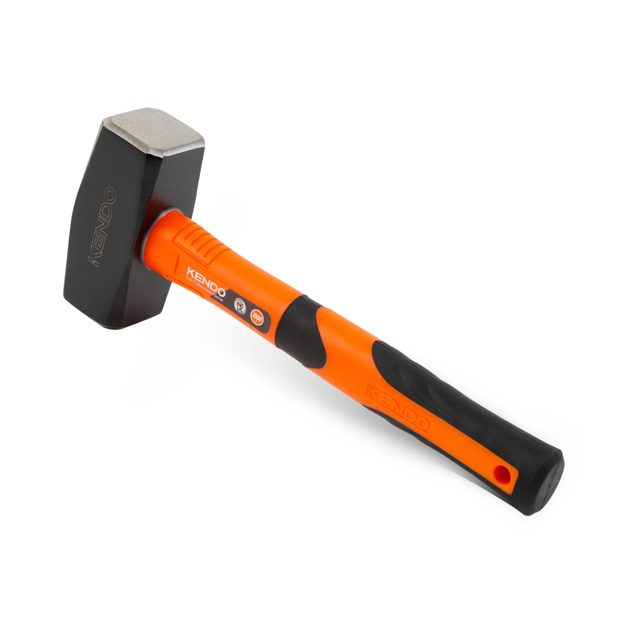 KENDO Hammer 1500g - High Quality Carbon Steel Head - Impact Tool