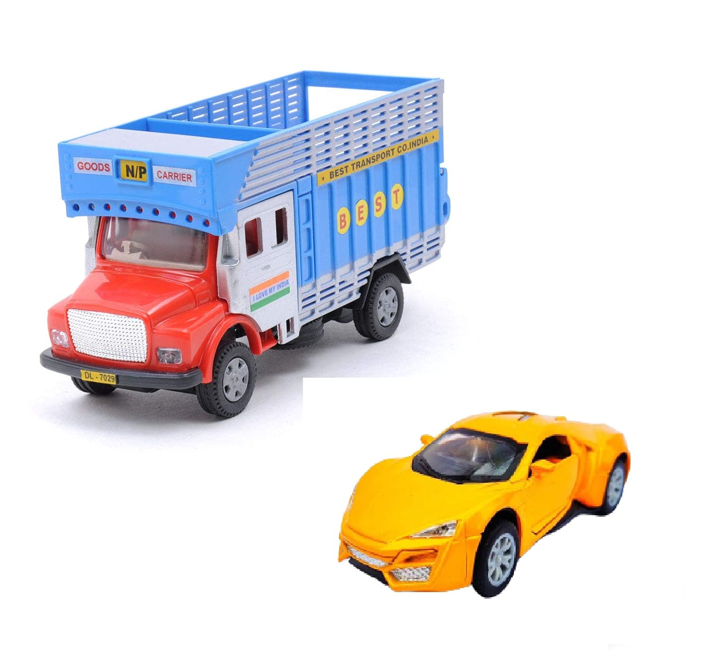 Amisha Gift Gallery Car Toy Combo Pack of 2 Pull Back car Toy for Kids Vehicle Playset Toy of Public Truck Cars Toys with die cast Ferrari (Public Truck+Die cast Car) (B099FPH578) Amazon Price History, Amazon Price Tracker