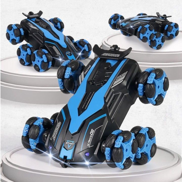 Image of Creation RC Laser 6 Wheel Remote Control Laser Stunt Car Telescopic RC Truck Double Sided with 360 Rotating Twisting Car Toy for Kids, Multicolor