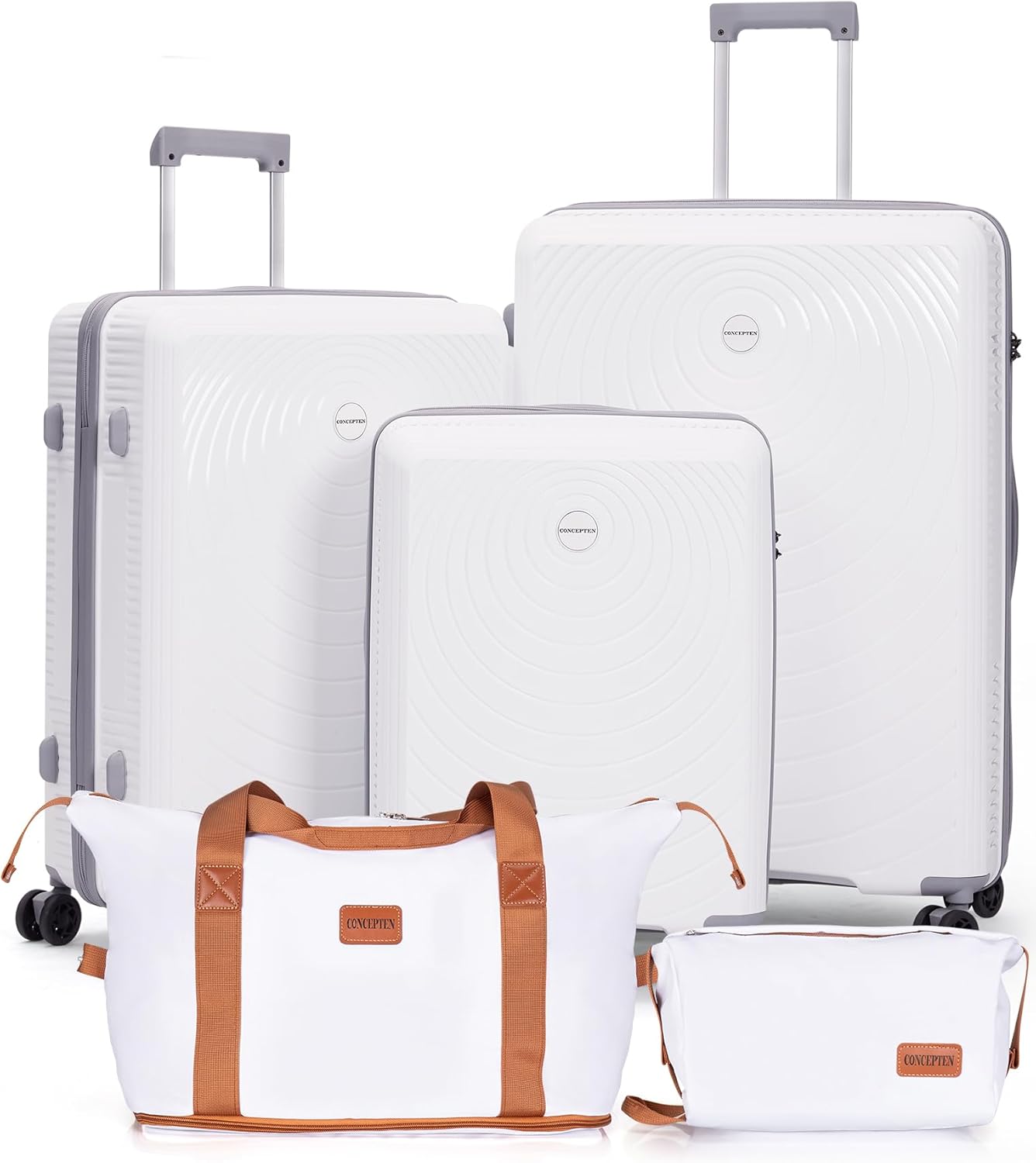 Luggage Sets 5 Piece,Lightweight,Impact-Resistant,Wear-Resistant Suitcases with Wheels, Hardshell Suitcase Set with Spinner Wheels, PP Carry on Luggage Set with TSA Lock, Travel Luggage