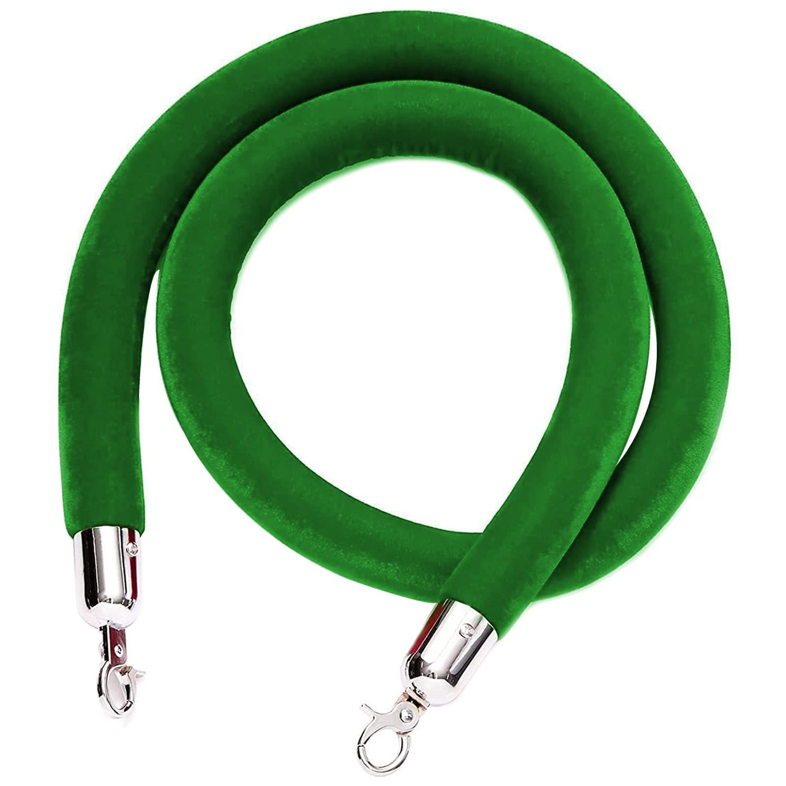 Guardrail rope， Hotels/Theaters VIP Stanchion Rope,Safety Crowd Control Barrier, for Bank Hotel Hospital, Easy to Install/(Green,Length 1.7M/5.6Ft/67In)