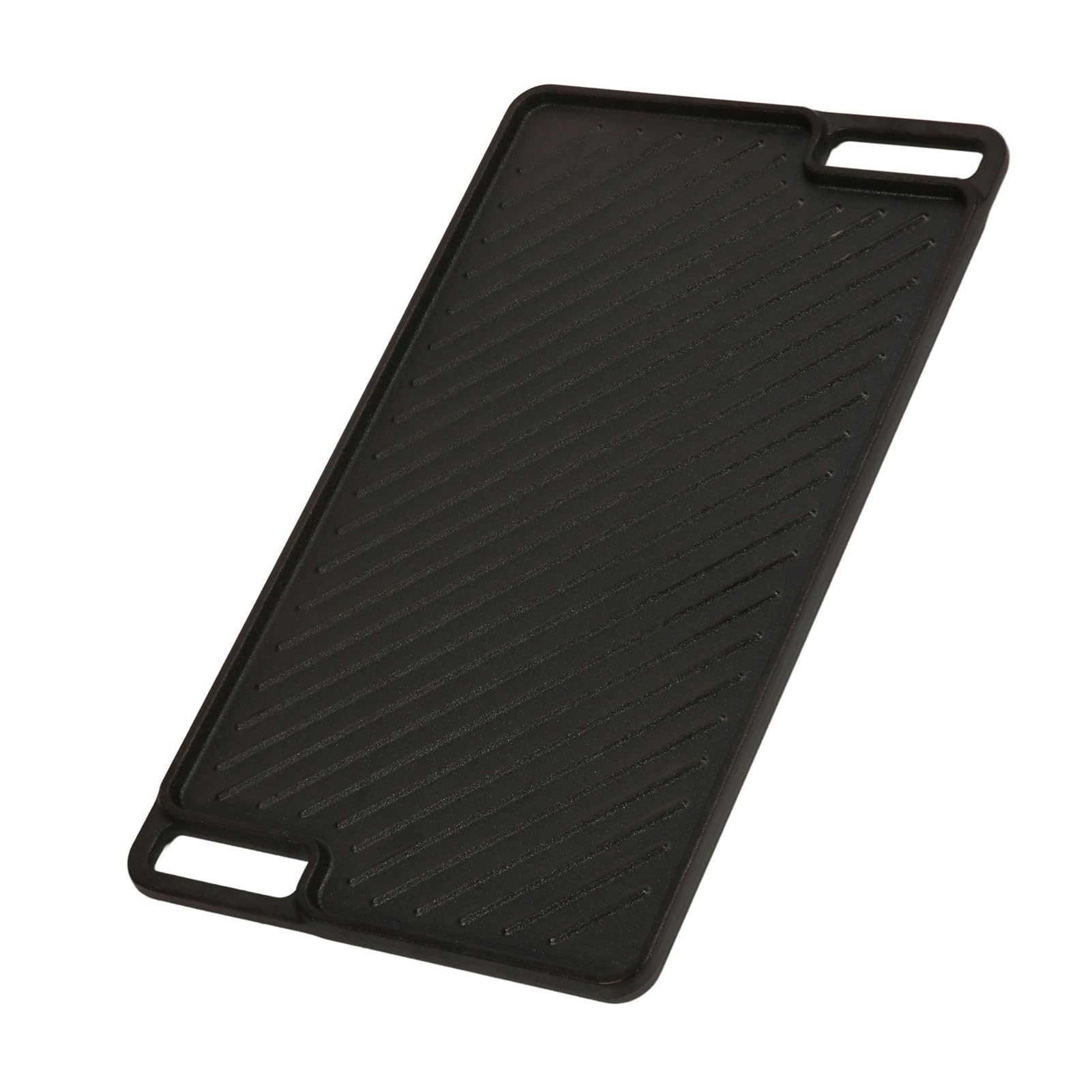 QERLONG Cast Iron Griddle Plate, Non Stick, Smokeless, Sturdy, Even Heat, Versatile for Indoor and Outdoor BBQ, Frying, Low Oil Cooking