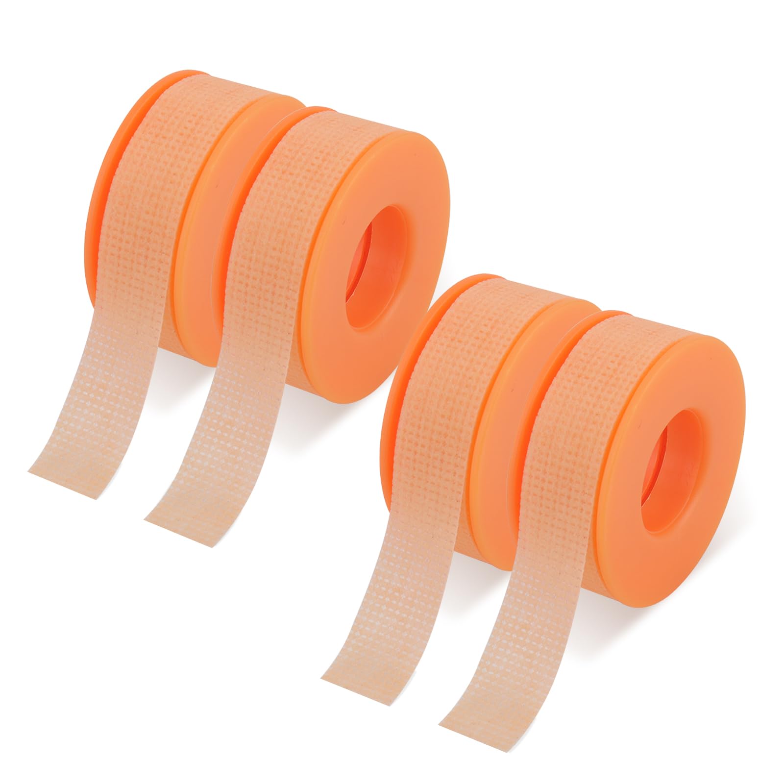 Mekupeu Lash Tape for Eyelash Extensions - Breathable Adhesive Microporous Silicone Gel Tape for Extension Supplies (Orange)