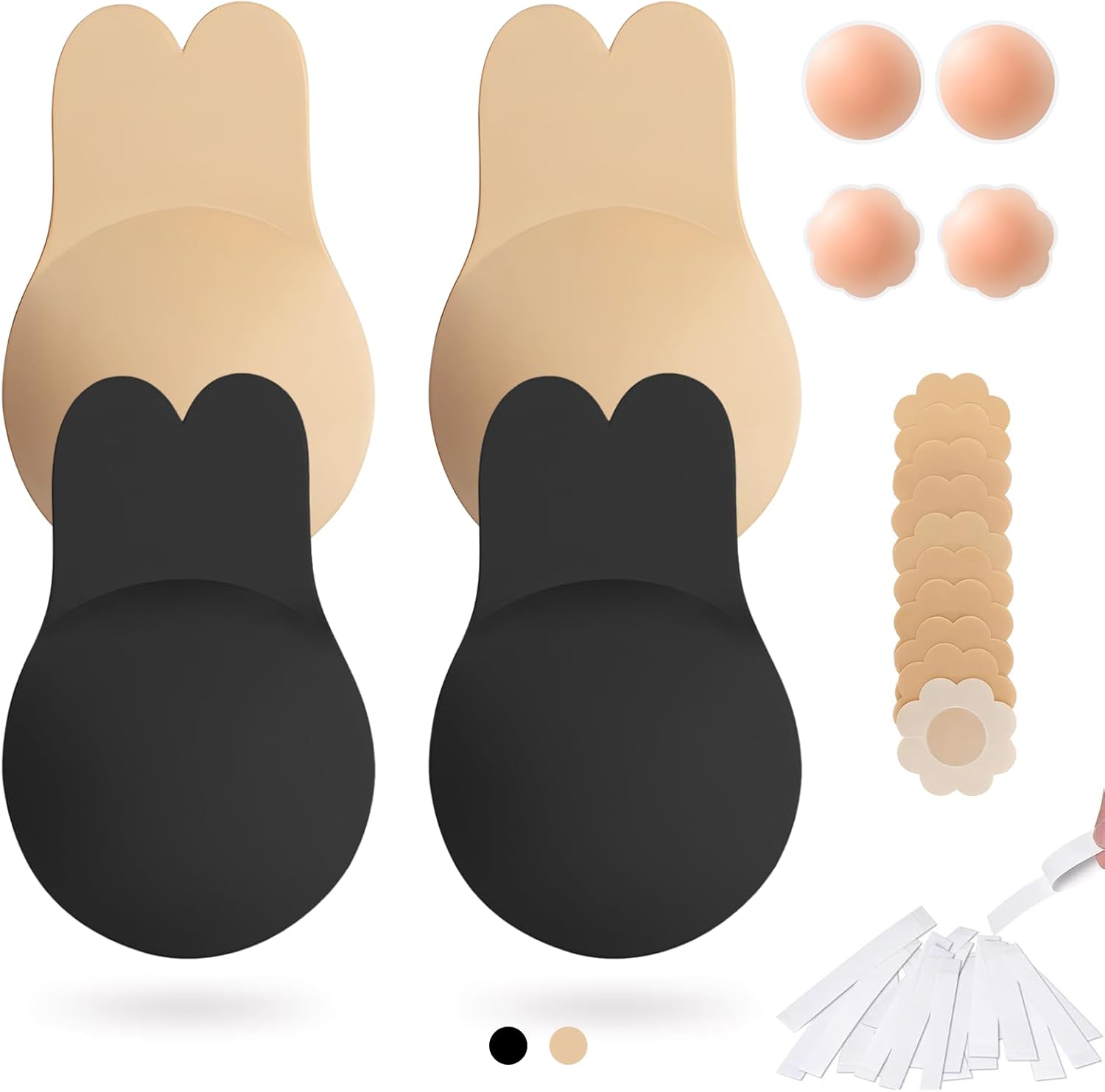 Sticky Bra Backless Strapless Bras Adhesive Push Up Invisible Stick on Silicone Bra for Women Breast Lift Nipple Covers