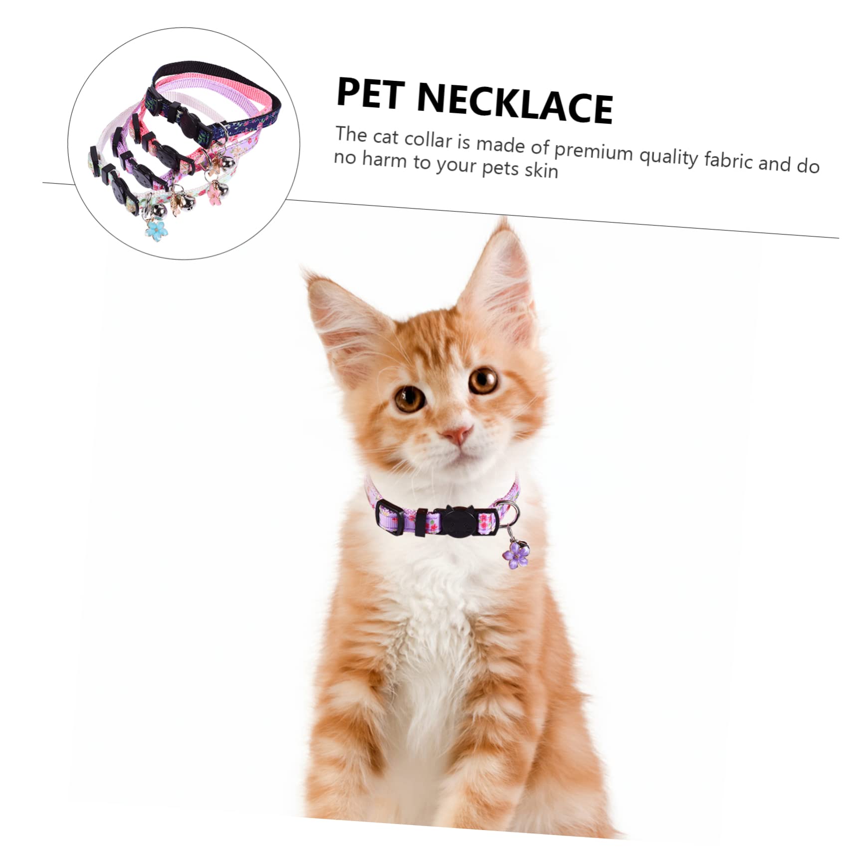 BESPORTBLE 12piezas Collar Floral para Gatos De Diseño De Flores Collar De Seguridad y Accesorio para Mascotas Marino