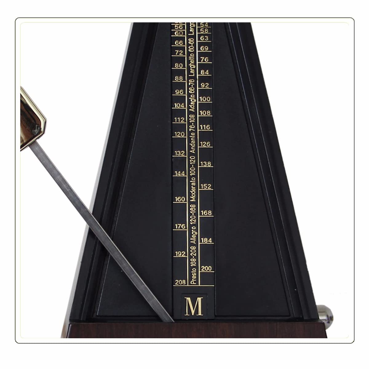 Metrónomo mecánico, Estilo piramidal Tradicional, 40-208 Beat Part Beginners Trainer, Adecuado para Practicar Piano, violín, Guitarra, bajo, batería y Otros Instrumentos Musicales