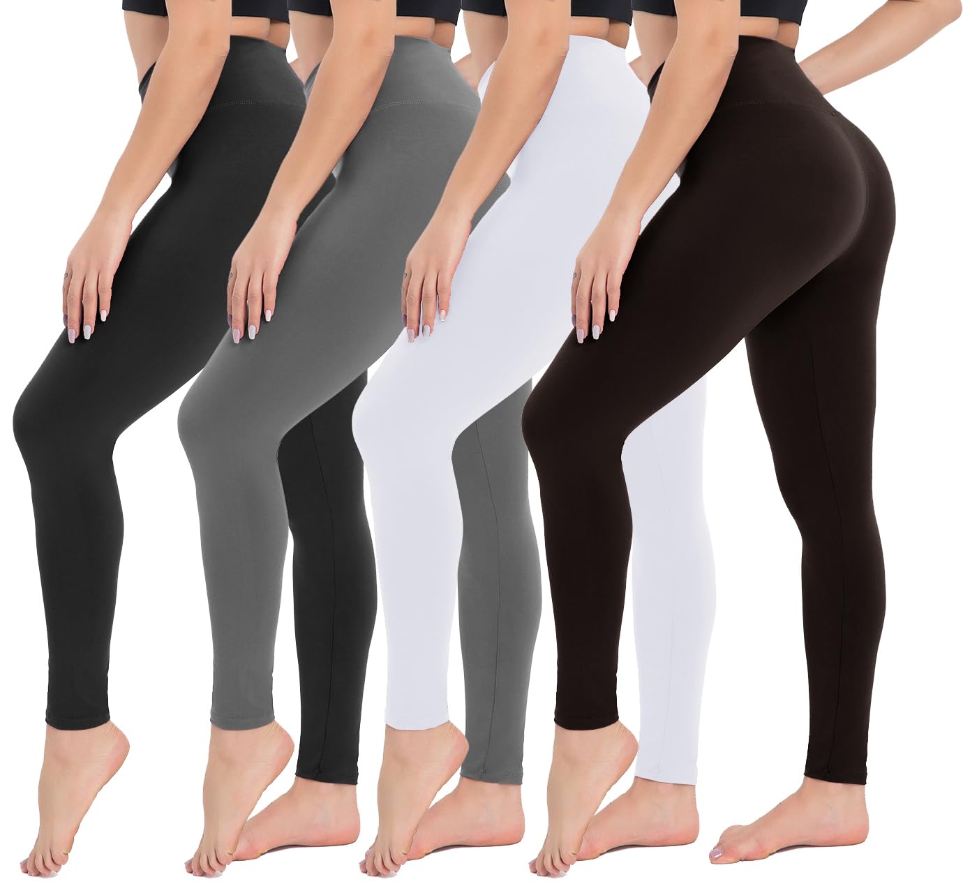 CAMPSNAILLeggings for Women High Waisted Tummy Control Women's Leggings Super Soft Gym Leggings Slim Fit Elastic Opaque Yoga Pants Trousers Workout Plus Size