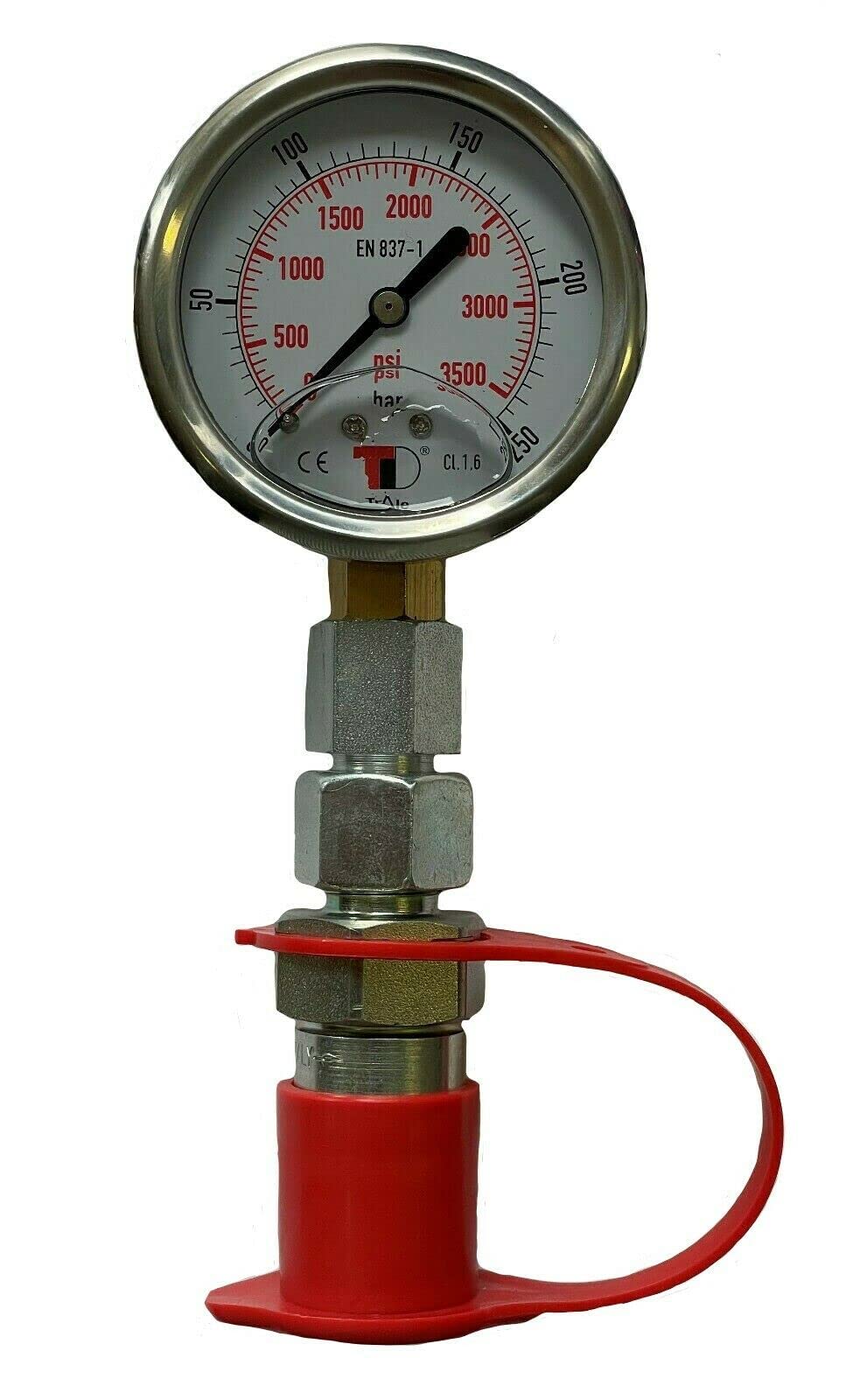 Hydrauliktester Druckprüfer Drucktester Testgerät Manometer 250 Bar Stecker BG3 Hydraulikprüfgerät für Hydraulische Anlagen