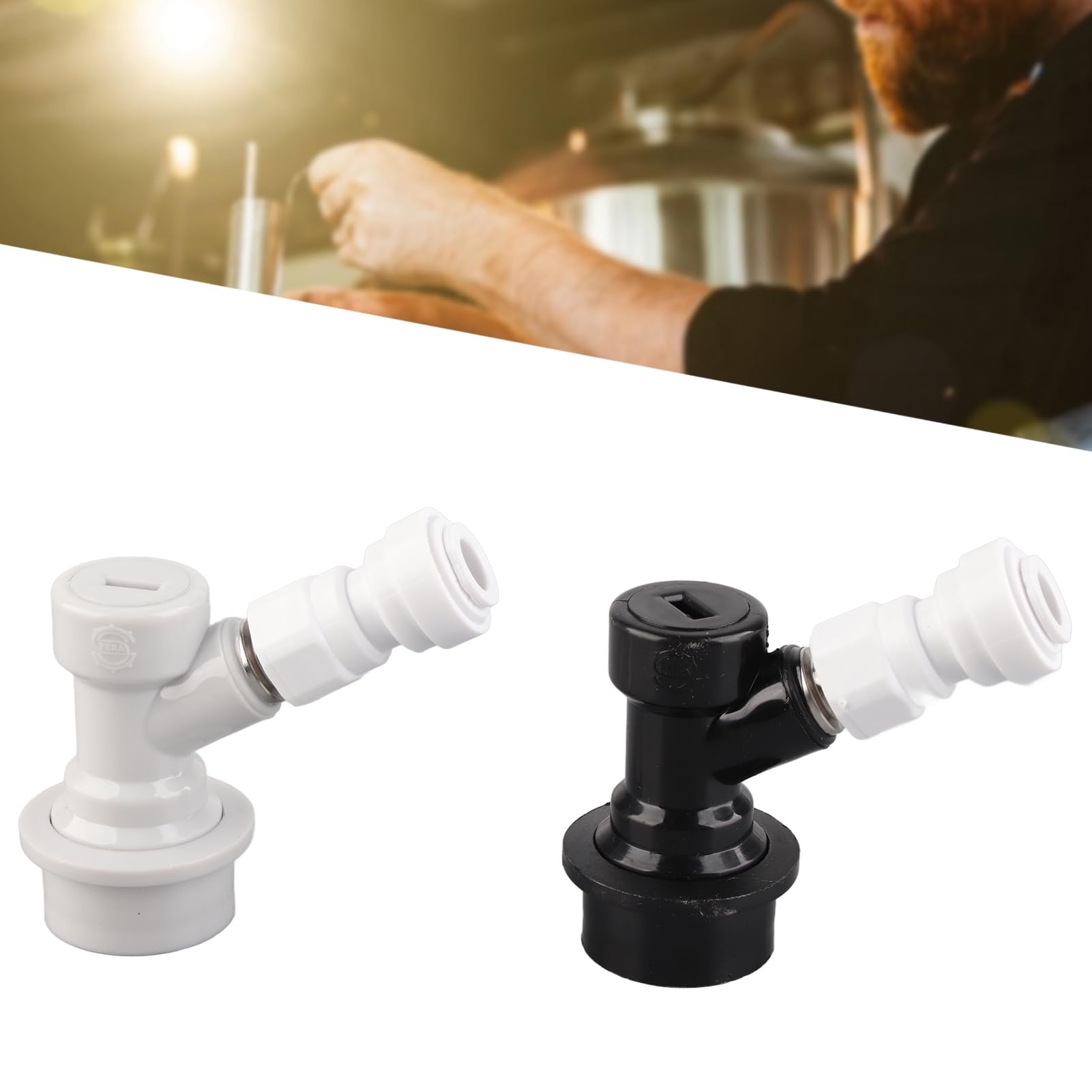 2 Stück Home Ball Lock Keg Connector 8 Mm 1 4 Zoll FFL Quick Push Fit Connector Es Ist für Gas- und Flüssigkeitsstopfen Geeignet Push 8 Mm 1 4 Zoll Home Ball Fit Connector