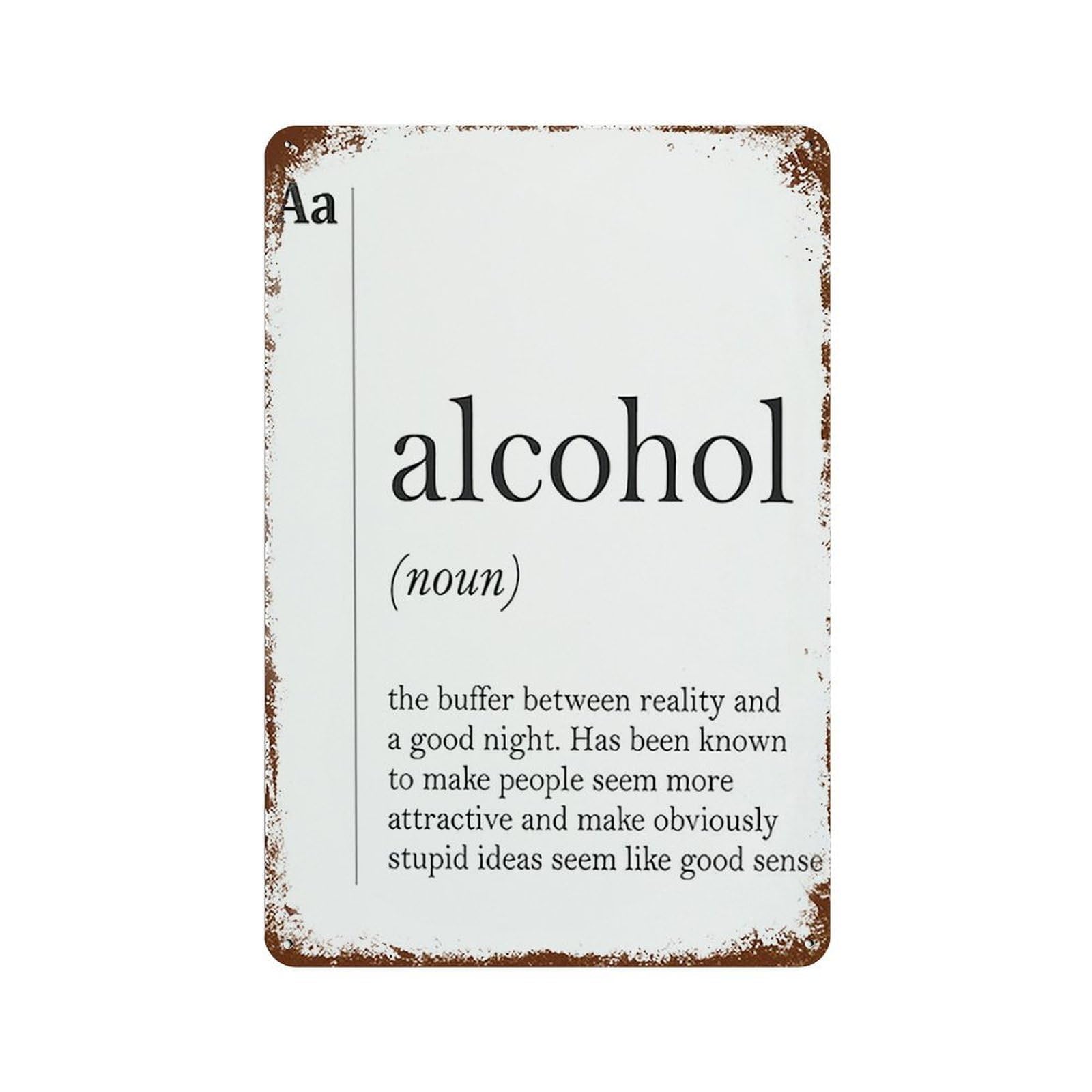 xiaoxiaoshen Alcohol Definition Wall Decor Art Metal Tin Poster Modern Home Decor Art Home Bar Shop Decorations Vintage Sign 30x20cm