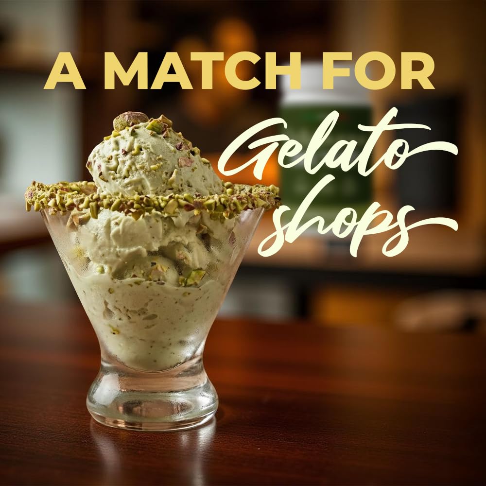 Dellabuona Cream Pistachio Spread Foodservice - 4 4 LB Premium Italian Paste made with 30 Pistachios for professional — view 4