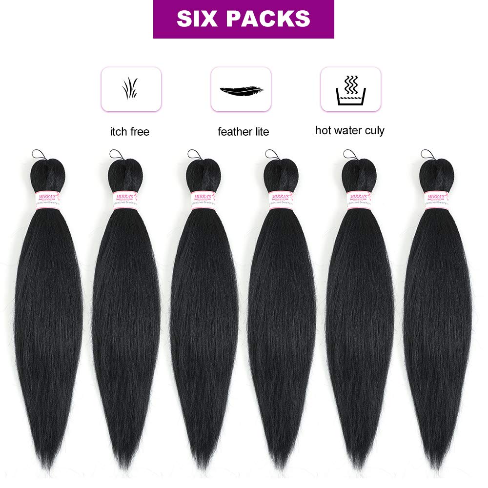 Braiding Hair 20 Inch 6 Packs Pre Stretched Braiding Hair Omber
