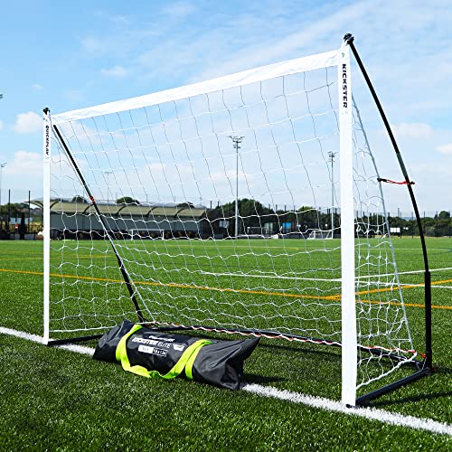 QUICKPLAY Kickster Elite 6 x 4' Portable Soccer Goal with Weighted Base â€“ Ultra Portable Indoor & Outdoor Soccer Goal [Single Goal] (2) 6 x 4'