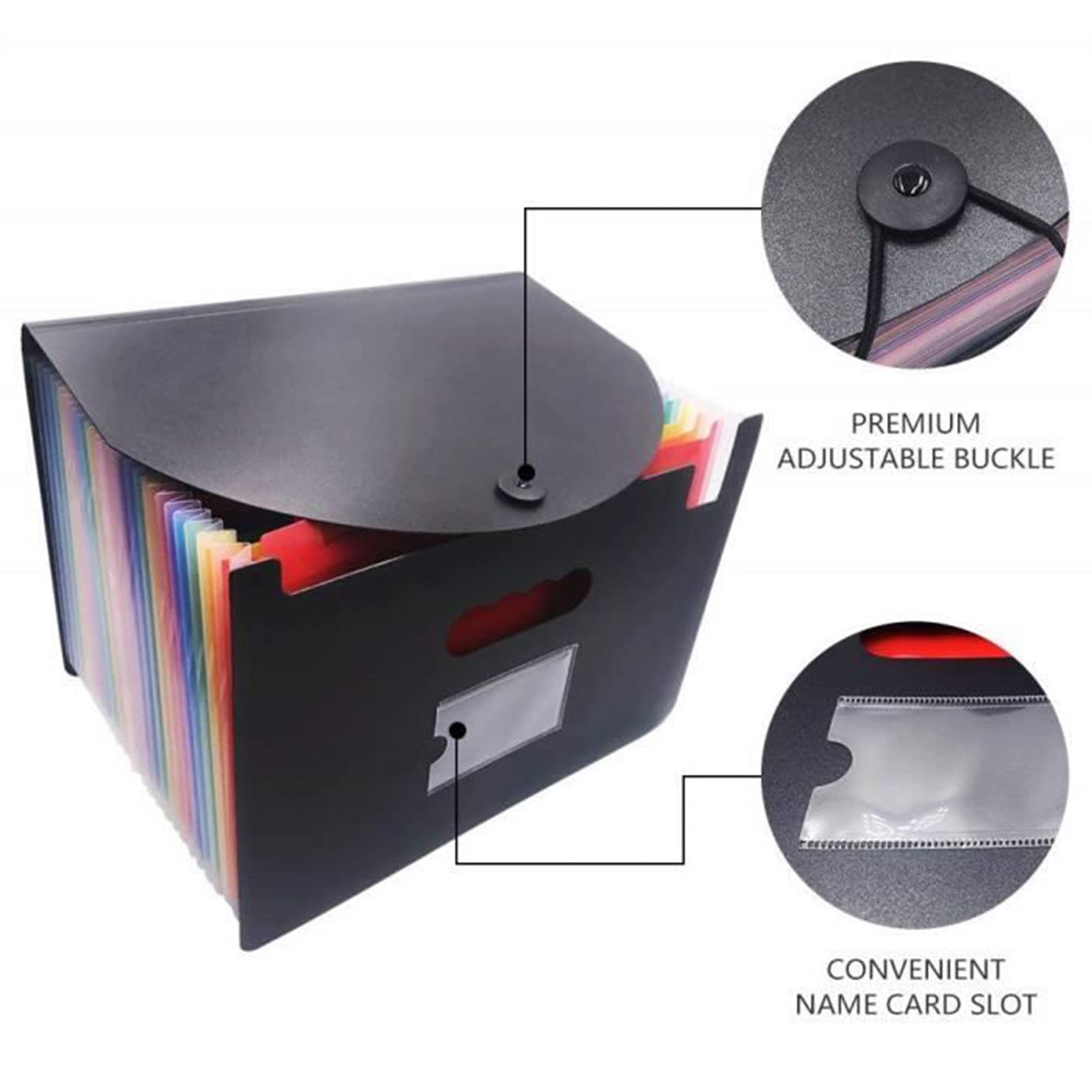 Trieur Document A4 Extensible 24 Compartiments Porte Document - Boite de Classement Document Fichier - Organisateur de sac