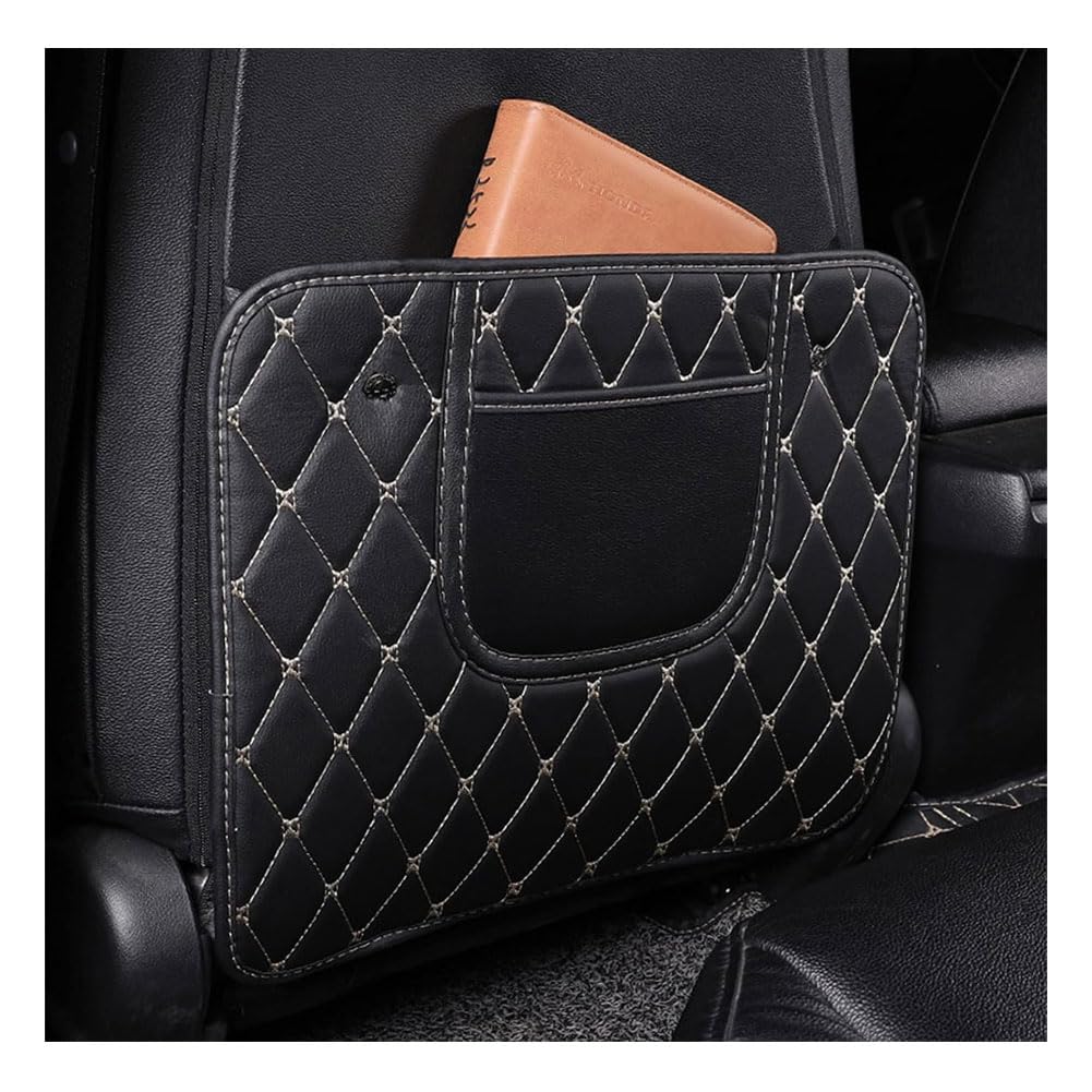 MAJHER 2 Piezas Coche Protector De Respaldo Asiento para Explorer/Fiesta/Focus, Cuero Alfombrillas Antipatadas con Bolsillo Antisuciedad Accesorios,s