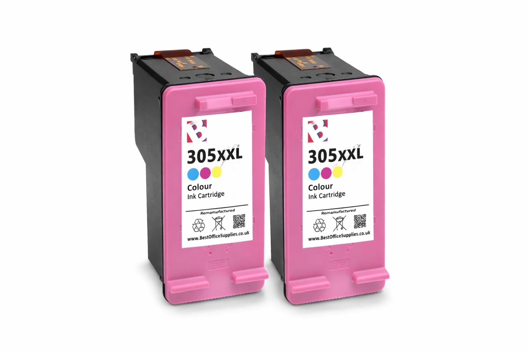 Cartuchos de tinta de color para HP 305 XXL (2 unidades) para HP Deskjet 4100e, 4120e, 4122e, 4130e, 4210e, 4220e, 6010e, 6020e, 6022e, 6030e, 6032e, 6420e, 6422e, 6430e 64322e e 27100 e 2720e, 2721e