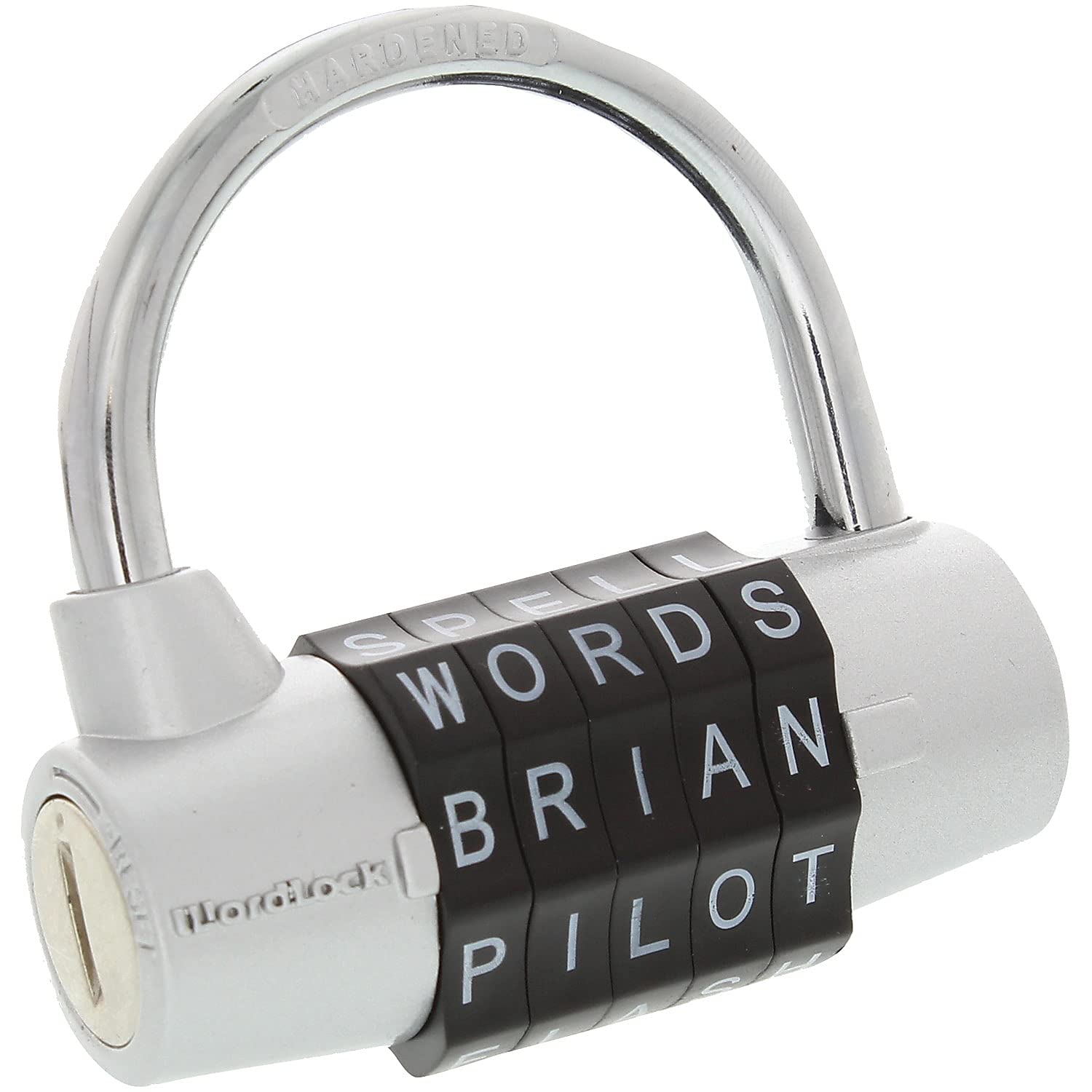 Wordlock PL-003-SL 5-Dial Combination Padlock, Silver