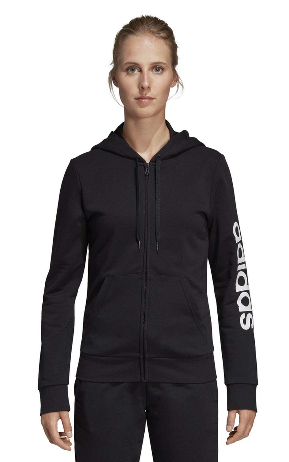 adidas essentials linear full zip hoodie