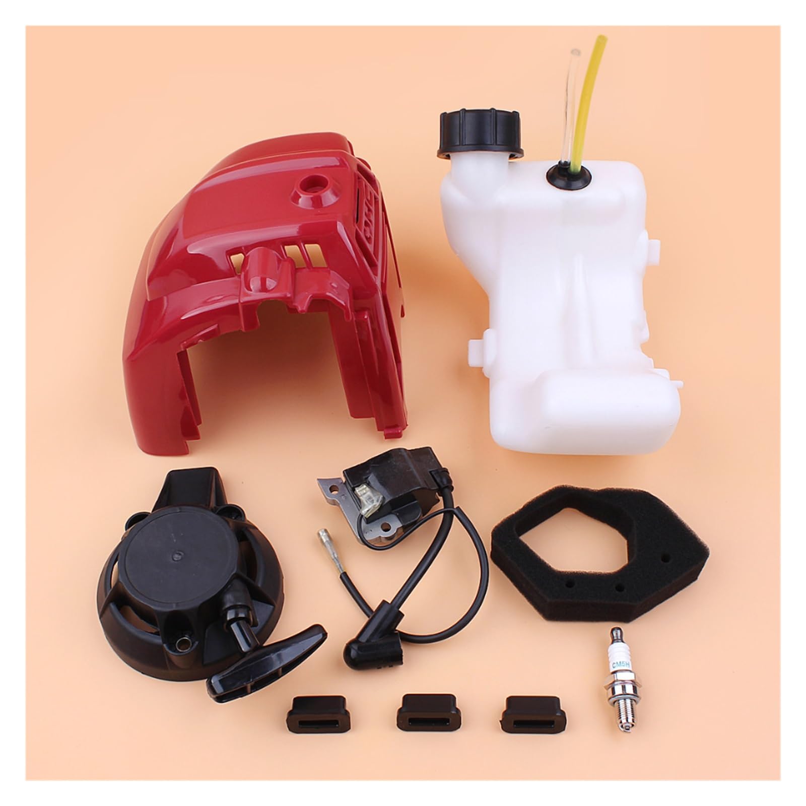 Juego de tanque de combustible de bobina de encendido de arranque de cubierta de cilindro for cortacésped desbrozadora de Motor de gasolina GX25 GX 25 25cc