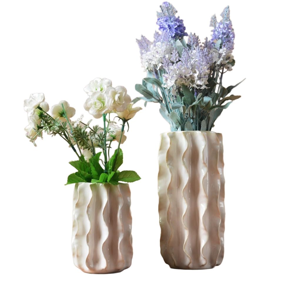SEINHIJO Vaso di Fiori in Ceramica Decorative Moderna Arte Statua Fiori Scultura Figurina Soprammobili Regali Statuetta Casa Ornamento 20cm