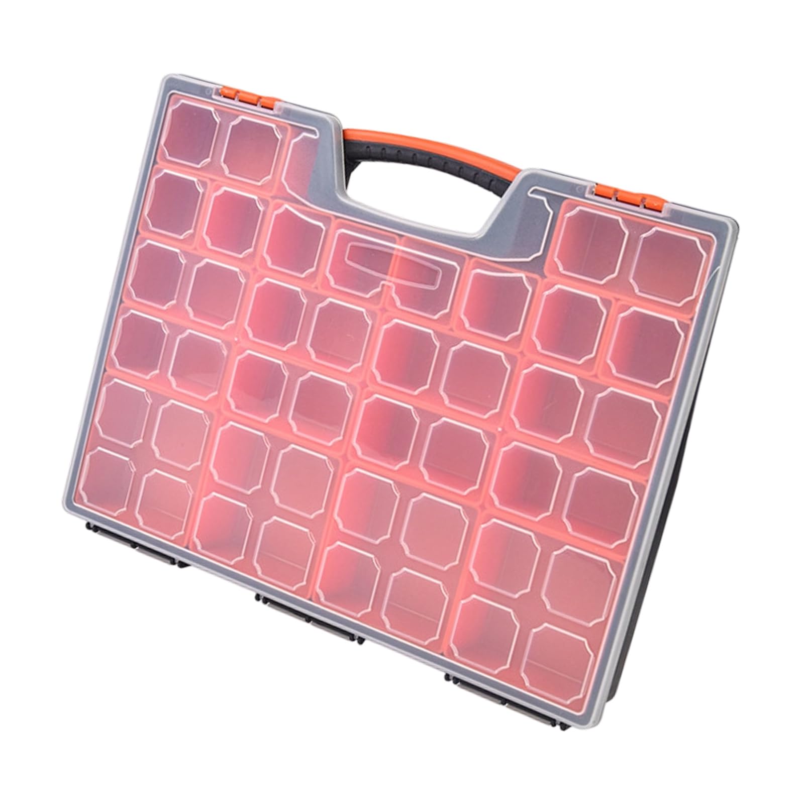 Yjcnelcr Sturdy Interlocked Parts Case With Adjustable Grids Workshop Parts Organizers For Professional Technicians And Hobbyists Transparent Storage Container
