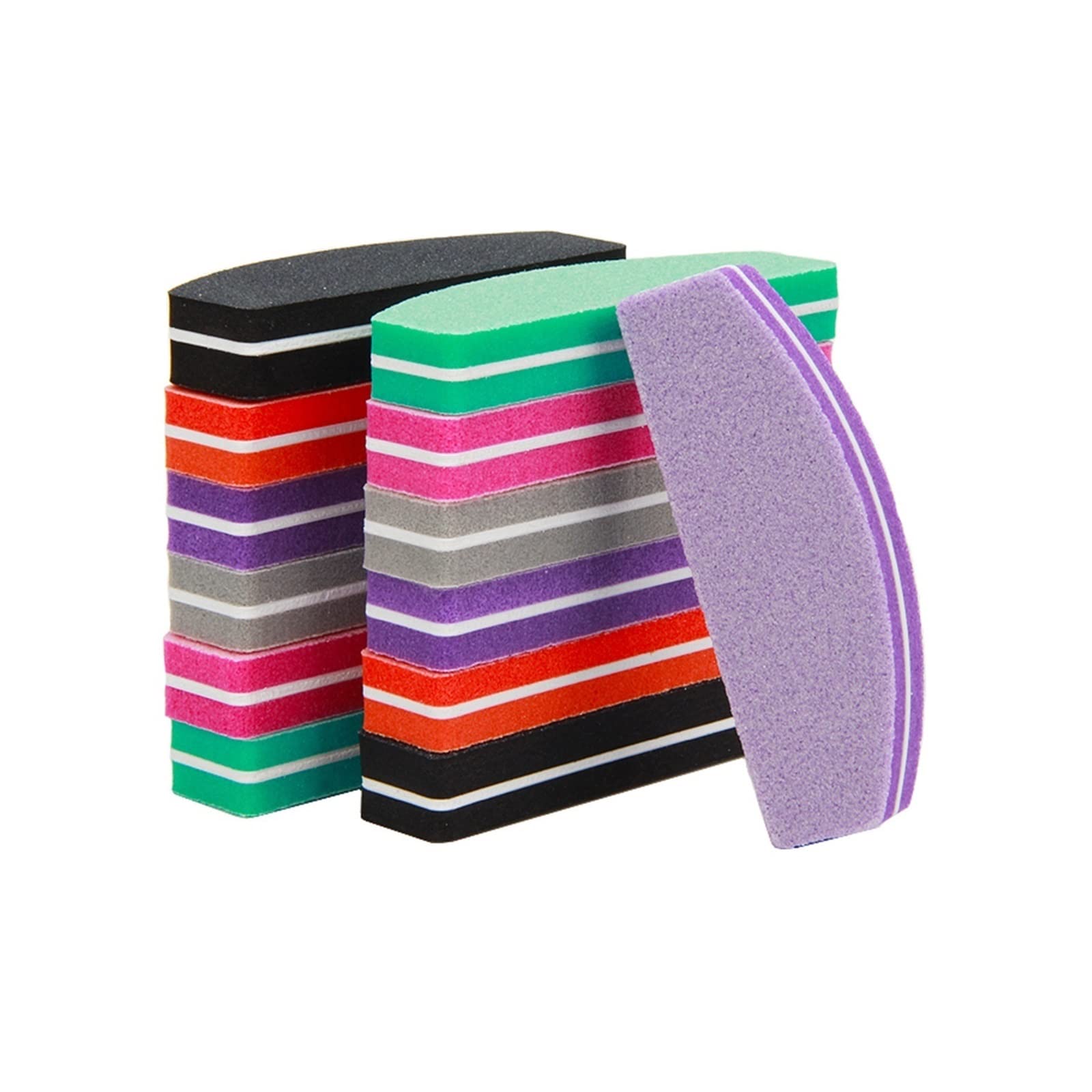 TOORU TRUSTTWO 50 pz Spugna Lima for Unghie Professionale Unghie artistiche Strumenti 100/180 Blocchi di Levigatura Buffer Gel Polish Strumenti for Manicure for Il Fai da Te The Green