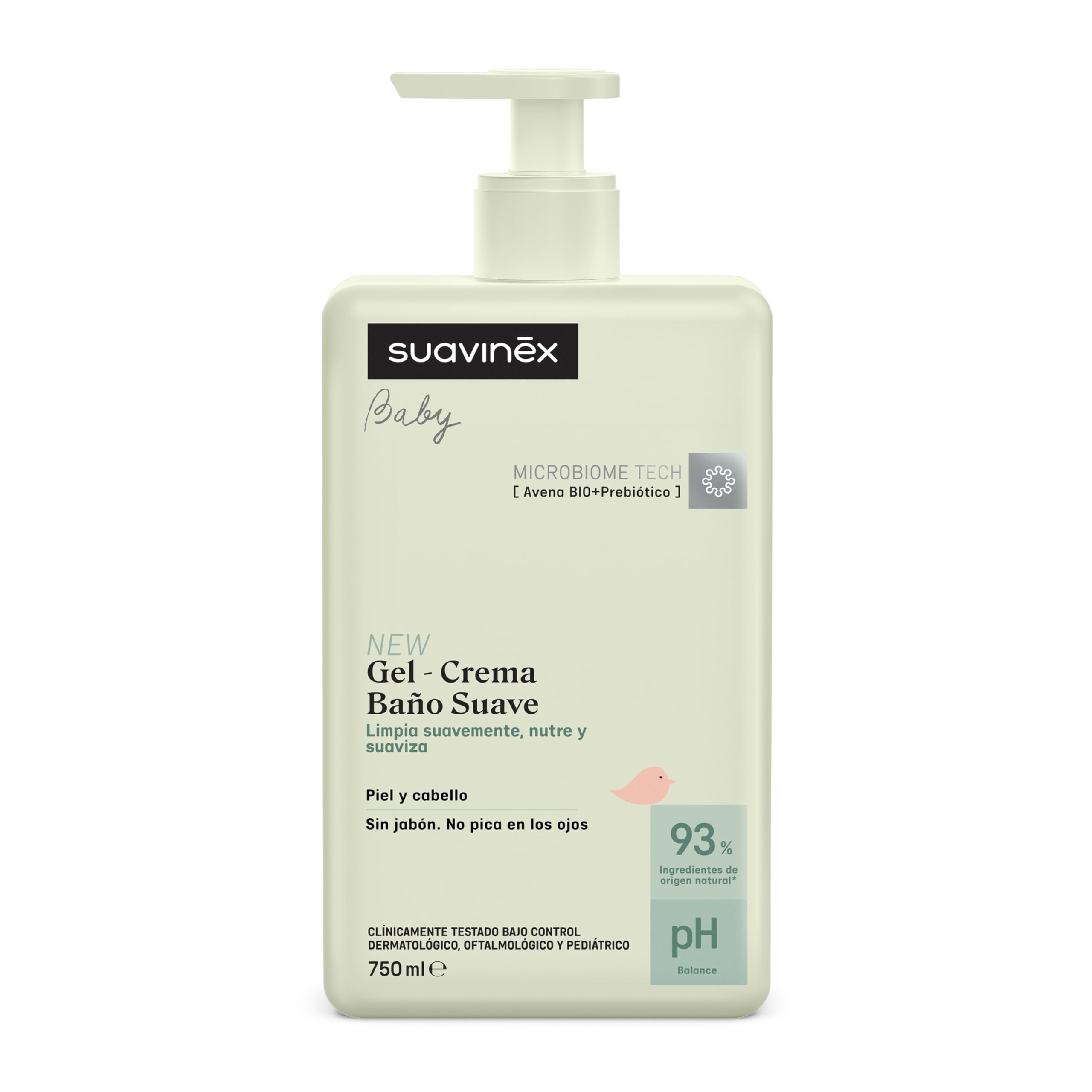 Suavinex Paediatric Shampoo Gel for Babies. Gel Shampoo for Delicate Skin. 750ml