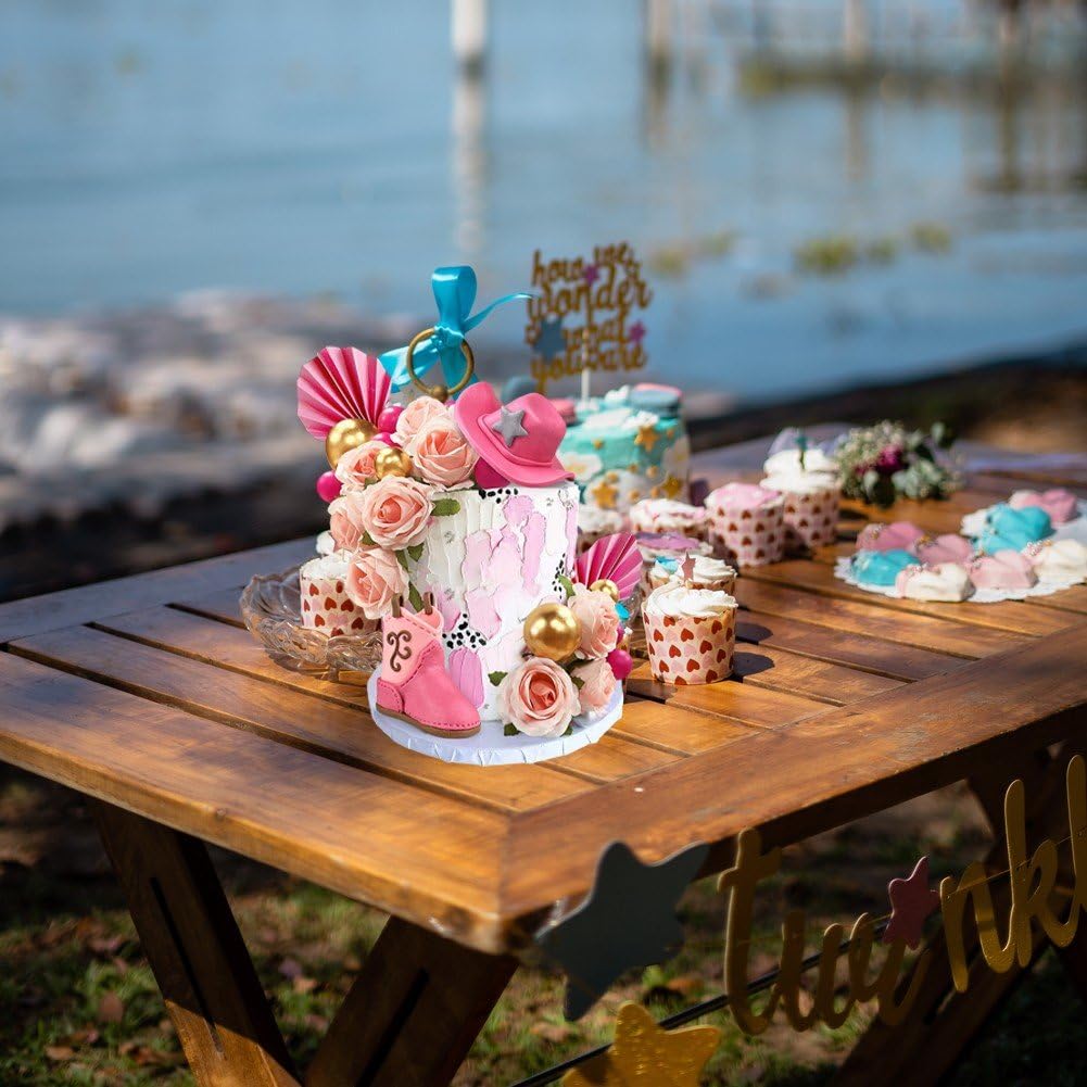 Cowboy Kuchen-Deko Set – Hut, Stiefel & Accessoires Für Western-Party (8 Teile)