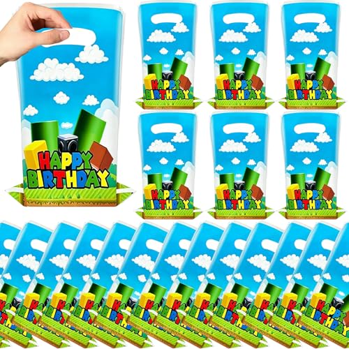 Bolsas de regalo de Super Bros ideales para decoración de cumpleaños