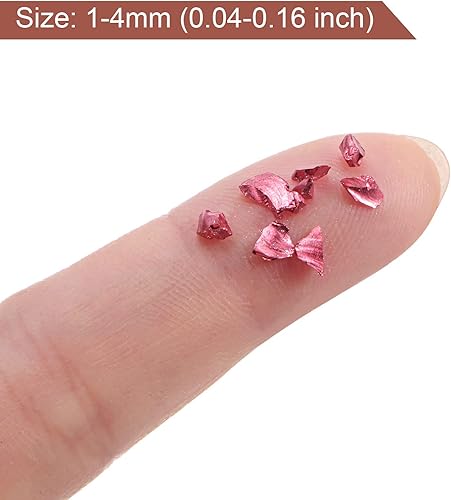 Miniatura 9 de uxcell Chips de vidrio triturado de 6 colores, vidrio metálico con purpurina irregular de 0.39 a 0.157 pulgadas para manualidades, manualidades,