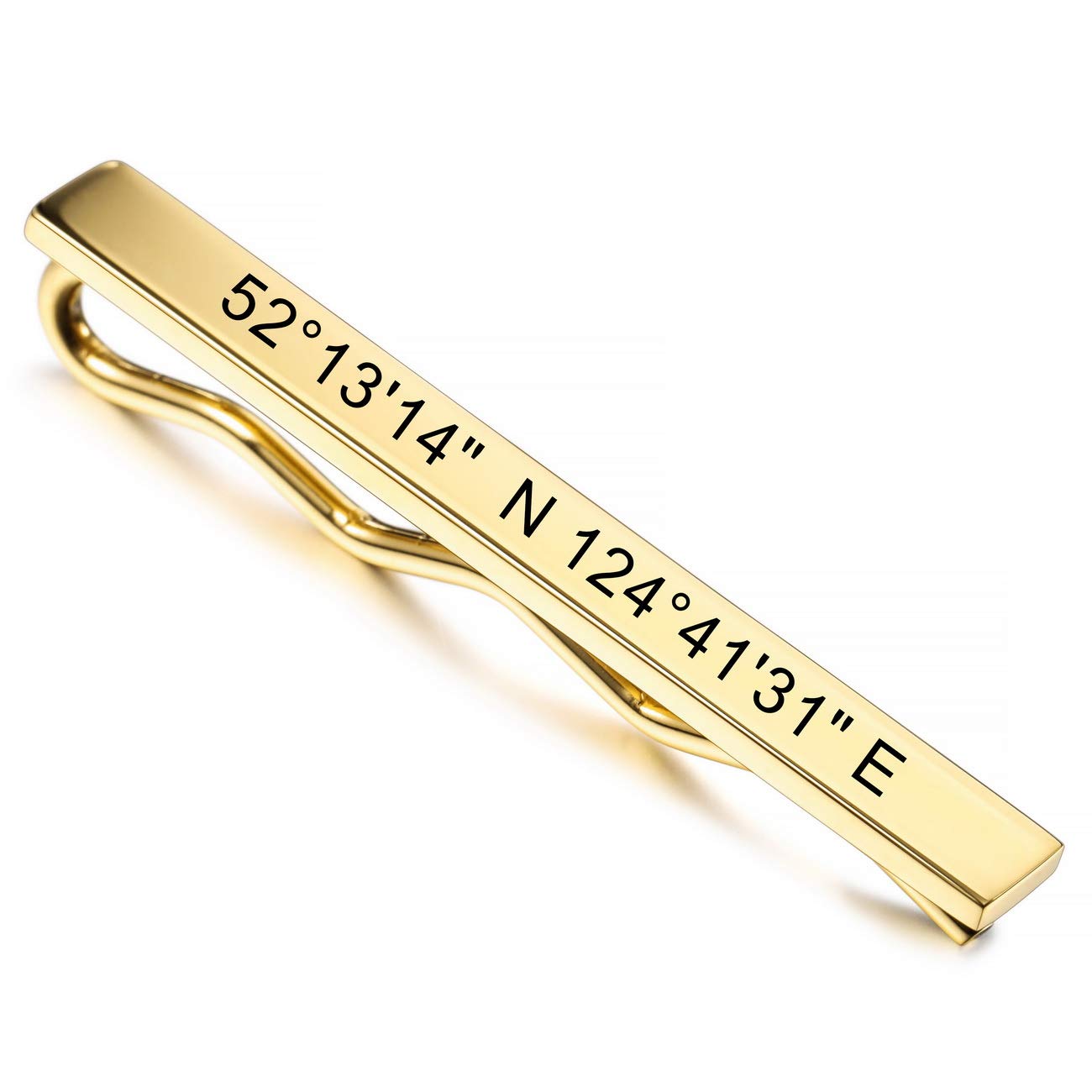 memediy Custom Tie Clip Engraving Name Date Personalized Tie Bars for Men Boys Stainless Steel Water Resistant Jewelry Wedding Anniversary Business Gift for Father Husband Groom-picture-53