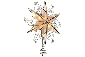 Kurt Adler UL3110 Capiz Treetop with Scroll Design