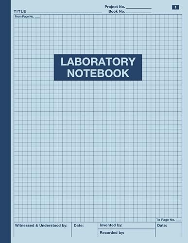 Laboratory Notebook Simply Lab Notebook for Researchers, 105 pages, 8.5 x 11 in, Student Laboratory Notebook