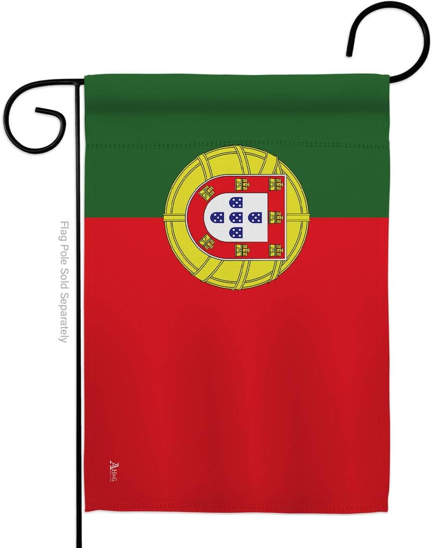 Portugal Garden Flag - Regional Nationality Nation International World Country Particular Area - House Decoration Banner Small Yard Gift Double-Sided Made in USA 13 X 18.5